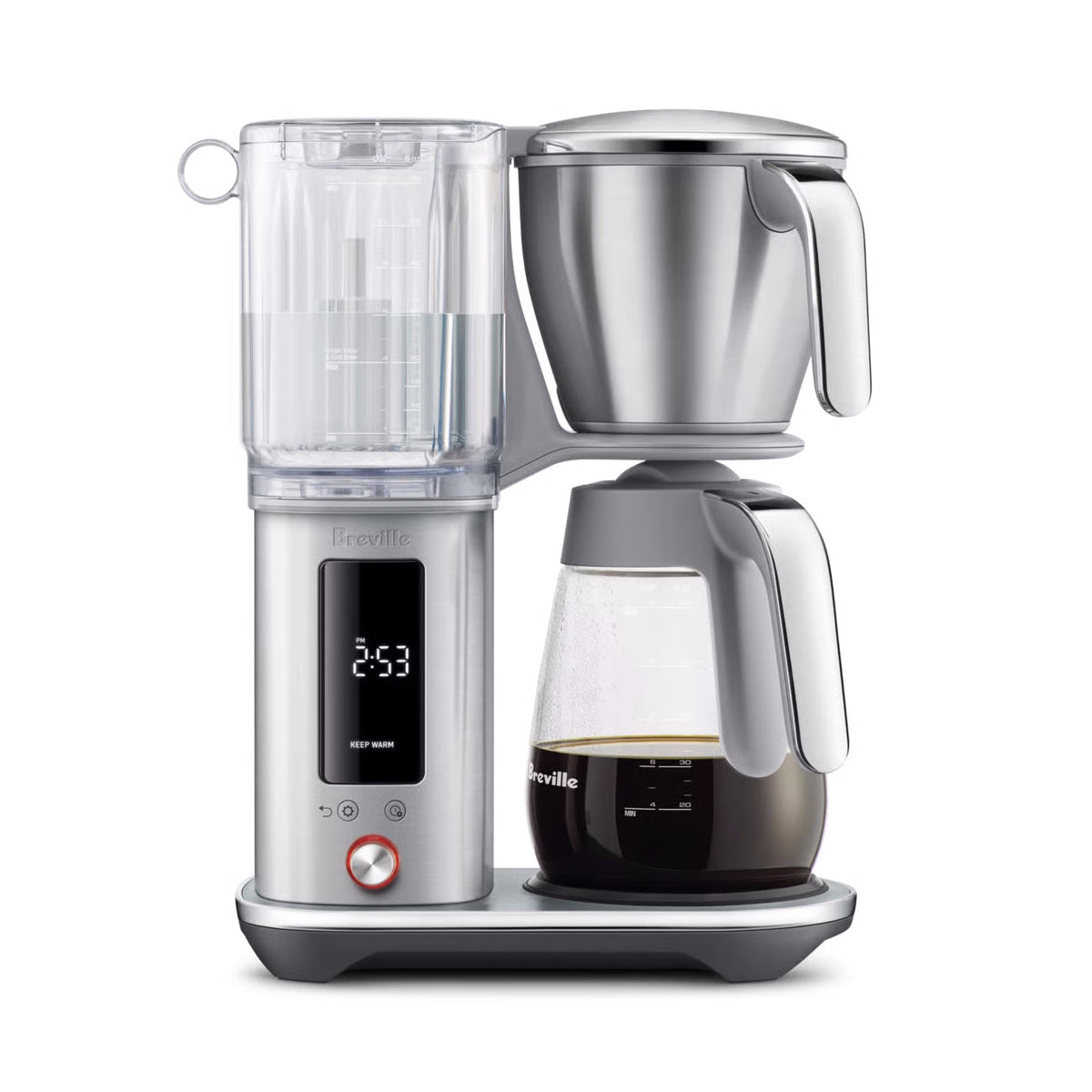 Breville the Luxe Brewer™ Glass Brushed Stainless Steel