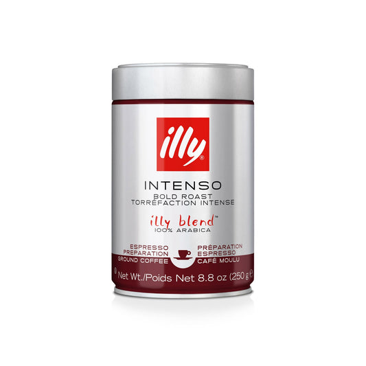 illy Ground Espresso Intenso Coffee - Dark Roast 