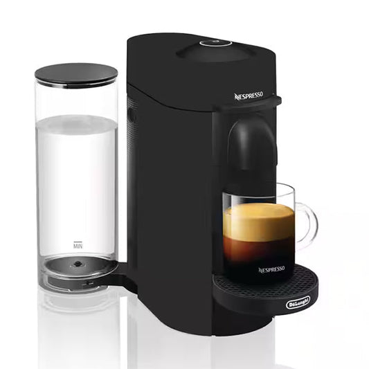Nespresso VertuoPlus Coffee and Espresso Machine Black Matte Aeroccino