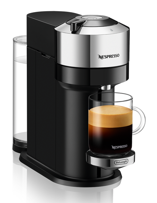Nespresso Vertuo Next Deluxe Espresso Machine by DeLonghi - Chrome 