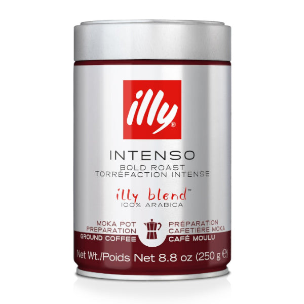 Illy Moka Intenso Ground Dark Roast Coffee 
