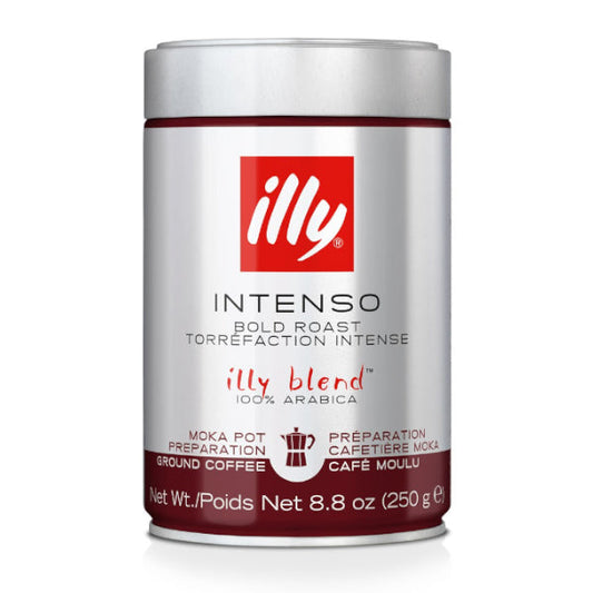 Illy Moka Intenso Ground Dark Roast Coffee 