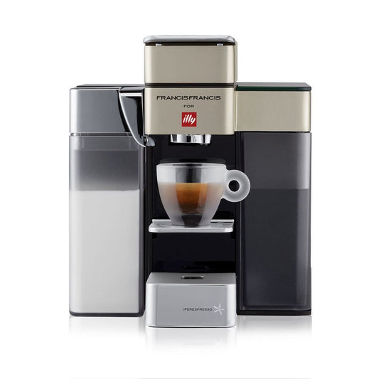 illy Y5 iperEspresso Milk, Espresso & Coffee Machine - Satin 